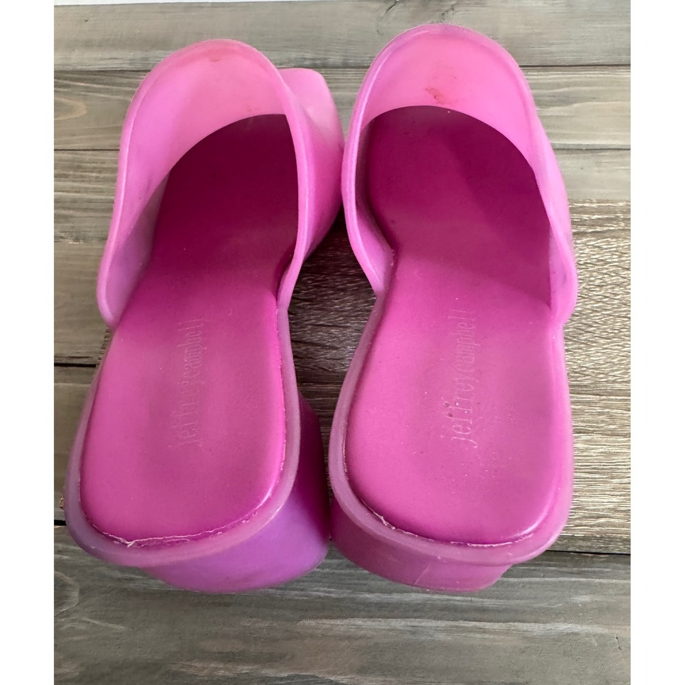 Jeffrey Campbell Petra Pink Jelly Mules Square Toe Slide Sandals Size 10 - Picture 4 of 8